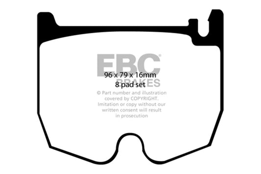 EBC 03-06 Mercedes-Benz CL55 AMG 5.4 Supercharged Redstuff Front Brake Pads - Burkken Auto Parts