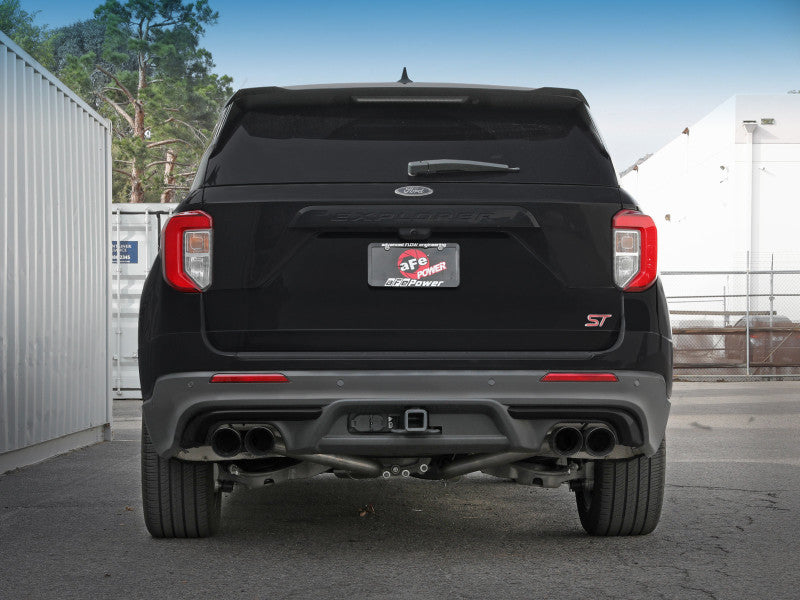 aFe MACH Force-Xp 2.5in. 304 SS C/B Exhaust 20-21 Ford Explorer V6-3.0L - Black Tip - Burkken Auto Parts