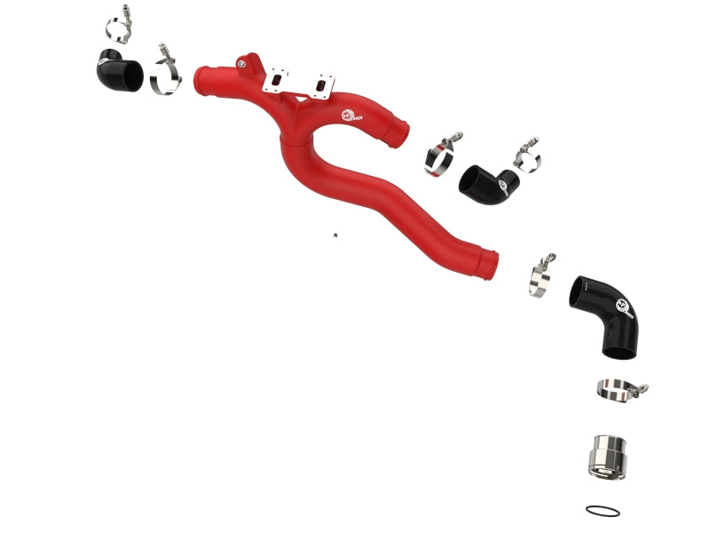 AFE 2018-2020 Kia Stinger 19-22 G70 BladeRunner 3in Aluminum Hot Charge Pipe Red - Burkken Auto Parts