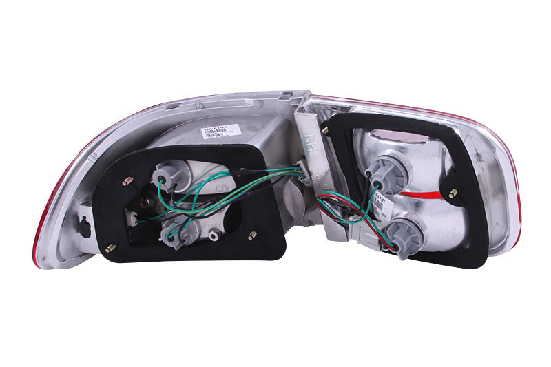ANZO 1992-1995 Honda Civic Taillights Red/Clear - Burkken Auto Parts