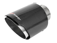 aFe MACH Force-Xp 304 SS Clamp-On Exhaust Tip 2.5in. Inlet / 4.5in. Outlet / 7in. L - Carbon Fiber - Burkken Auto Parts