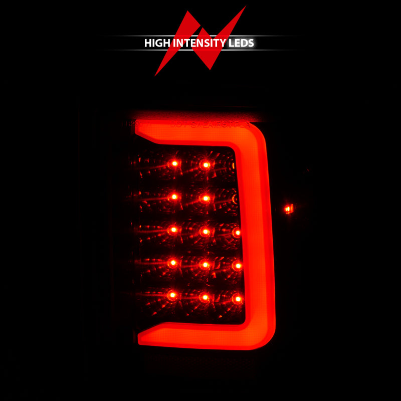 ANZO 1993-1997 Ford  Ranger LED Tail Lights w/ Light Bar Black Housing Smoked Lens - Burkken Auto Parts