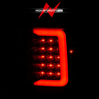 ANZO 1993-1997 Ford  Ranger LED Tail Lights w/ Light Bar Black Housing Smoked Lens - Burkken Auto Parts