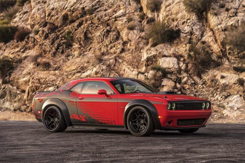 AVS 2008+ Dodge Challenger Smooth Front and Rear Fender Flares - Black (4 Pc) - Burkken Auto Parts