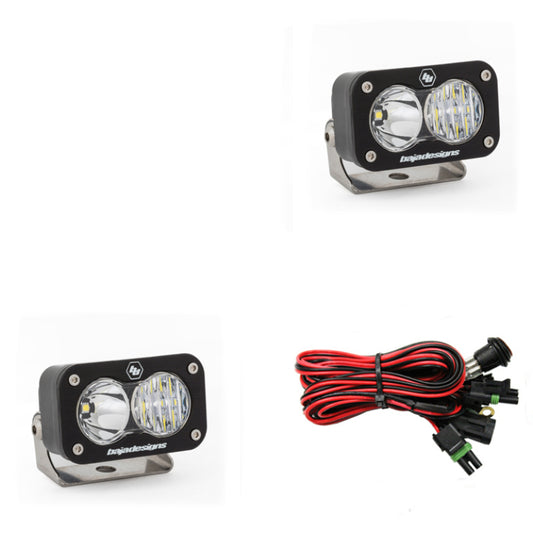 Baja Designs S2 Sport Driving Combo Pattern Pair LED Work Light - Clear - Burkken Auto Parts