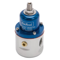 Edelbrock Fuel Pressure Regulator Carbureted 160 GPH 5-10 PSI 3/8In In/Out 3/8In Return Blue/Clear - Burkken Auto Parts