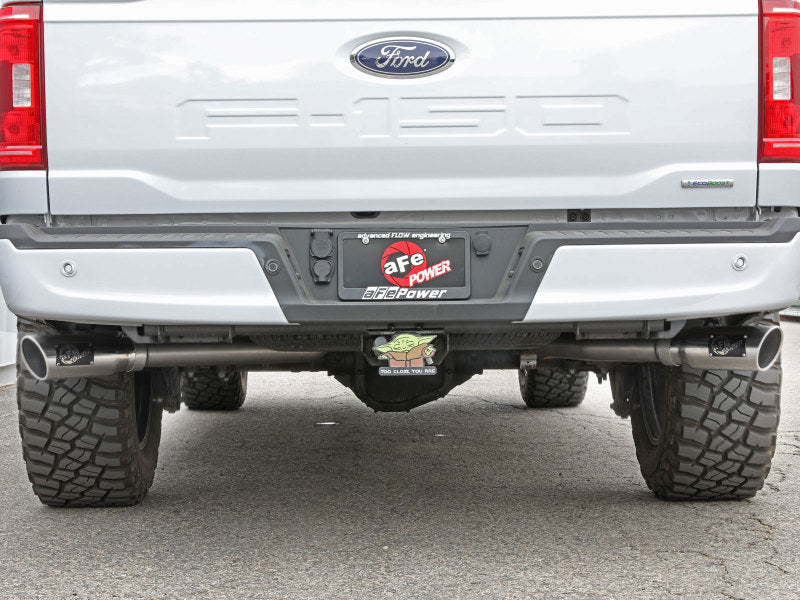 aFe Vulcan 3in 304 SS Cat-Back Exhaust 2021 Ford F-150 V6 2.7L/3.5L (tt)/V8 5.0L w/ Polished Tips - Burkken Auto Parts
