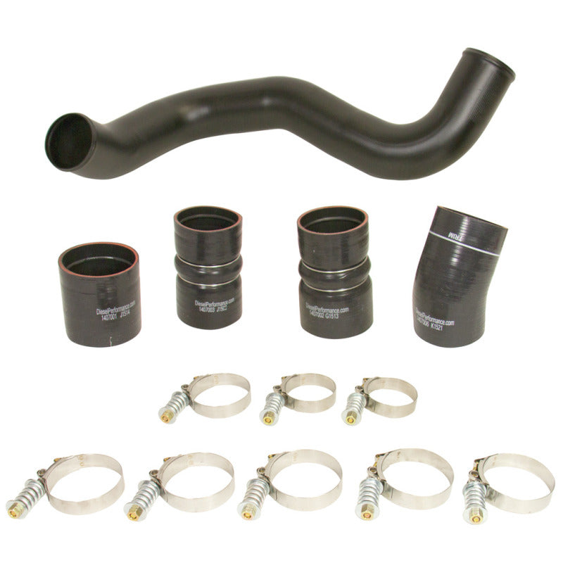 BD Diesel Intercooler Hose & Clamp Kit w/Intake Pipe - 2003-2007 Ford 6.0L PowerStroke - Burkken Auto Parts