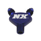 Nitrous Express 1/8NPT x 3AN x 3AN Billet Pure-Flo Y Fitting - Blue - Burkken Auto Parts