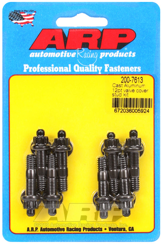 ARP Cast Aluminum Valve Cover 1/4in 12pt Stud Kit - Burkken Auto Parts