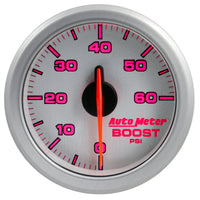Autometer Airdrive 2-1/6in Boost Gauge 0-60 PSI - Silver - Burkken Auto Parts