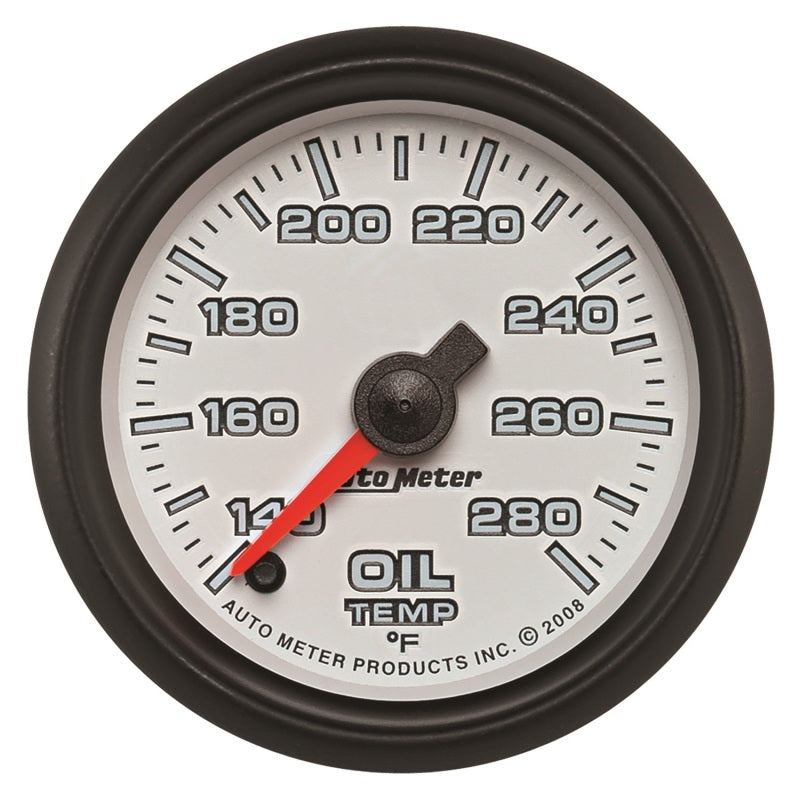 Autometer Pro-Cycle Gauge Oil Temp 2 1/16in 140-280f Digital Stepper Motor White - Burkken Auto Parts