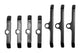 Edelbrock Chevy BB Hold-Down Tab Kit - Black Finish (Qty 7)