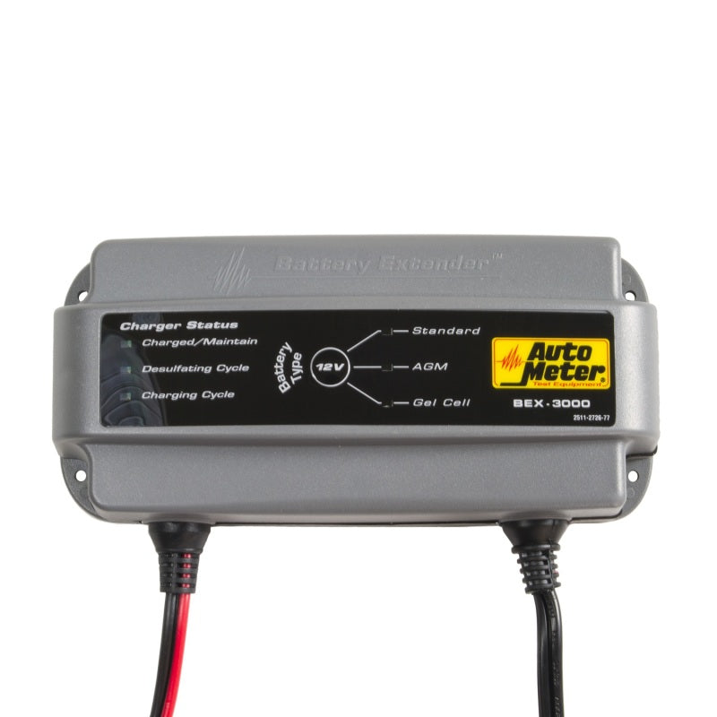 Autometer Battery Charger/Maintainer 12V/3A - Burkken Auto Parts