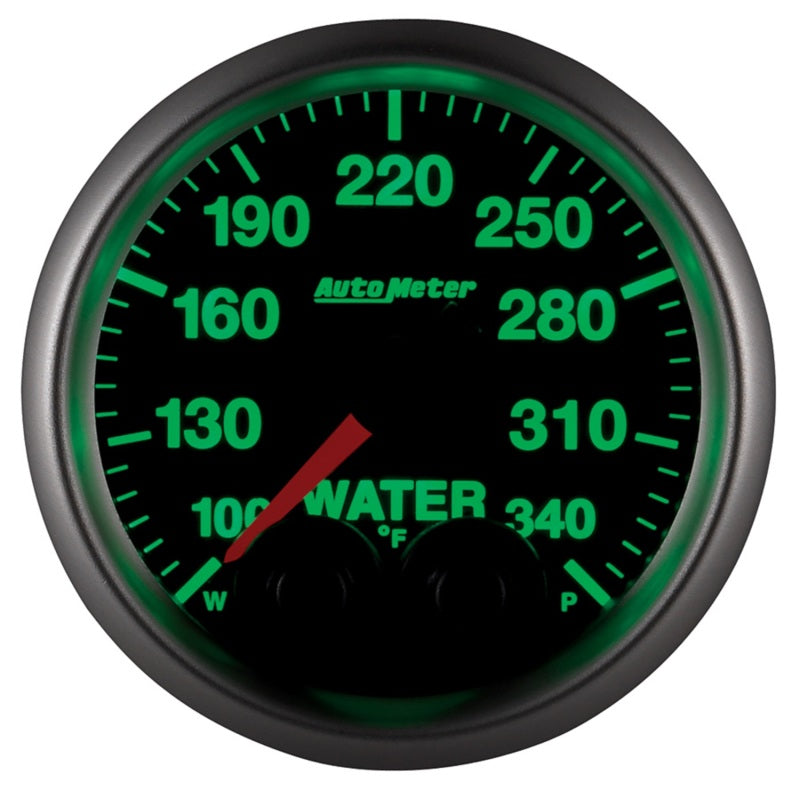 Autometer Elite 52mm 100-340 Deg F Water Temperature Peak and Warn Gauge w/ Electonic Control - Burkken Auto Parts