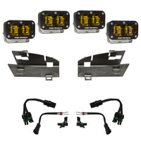 Baja Designs 19-22 Dodge RAM 1500 Rebel / 21-22 1500 TRX S2 SAE Dual Fog Pocket Light Kit - Amber - Burkken Auto Parts