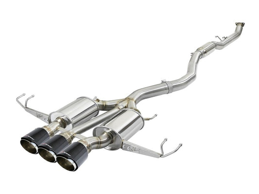 aFe Takeda 3in 304 SS Cat-Back Exhaust w/ Carbon Fiber Tips 17-18 Honda Civic Type R L4 2.0L (t) - Burkken Auto Parts