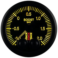 Autometer Stack 52mm -1 to +2 Bar (Incl T-Fitting) Pro-Control Boost Pressure Gauge - Black - Burkken Auto Parts