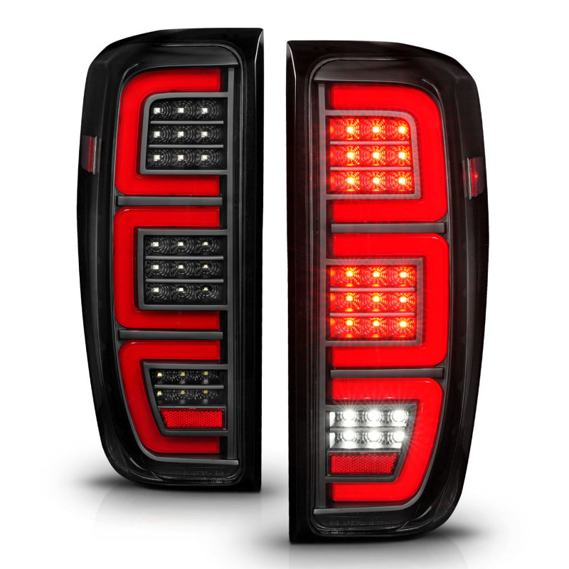 ANZO 19-23 GMC Sierra 1500/2500HD/3500HD Black Replacement Full LED Bar Tail Light - Burkken Auto Parts