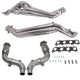 BBK 15-23 Ford Mustang GT 1-3/4 Long Tube Headers w/High Flow Catted Mid Pipe (Silver Ceramic) - Burkken Auto Parts