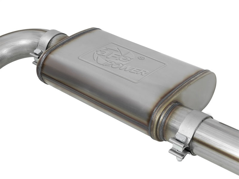 aFe Rebel Series CB 3in Middle Side Exit SS Exht w/ Black Tips 15-17 Chevy Colorado / GMC Canyon - Burkken Auto Parts