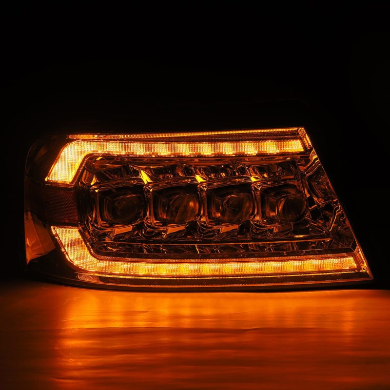 AlphaRex 04-08 Ford F150 / 06-08 Lincoln Mark LT NOVA LED Proj Headlights Chrome w/Activ Light/Seq - Burkken Auto Parts