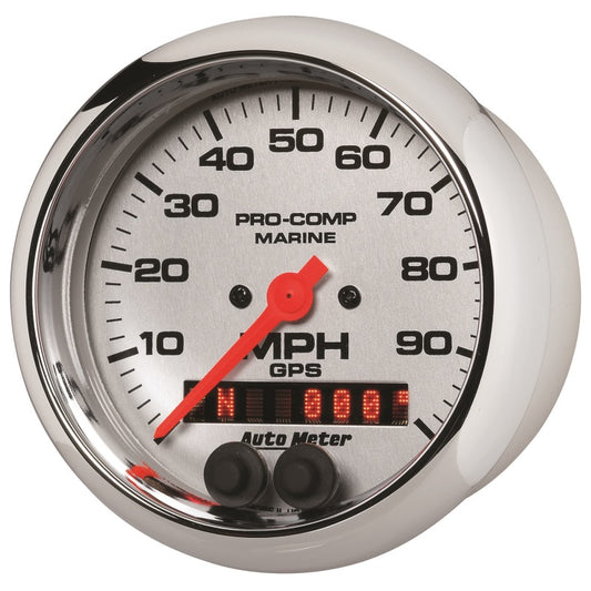 Autometer Marine Chrome 3-3/8in 100MPH GPS Speedometer Gauge - Burkken Auto Parts