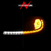 ANZO 05-13 Chevrolet Corvette Projector Headlights w/switchback & Sequential LED - Black Amber - Burkken Auto Parts