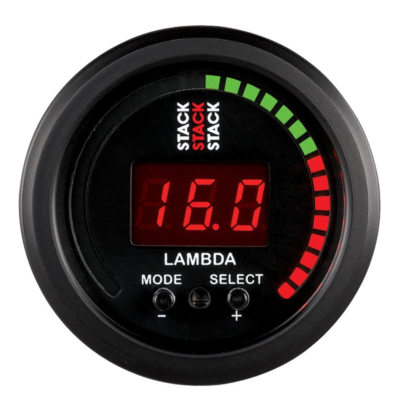 Autometer Stack Instruments 52mm Wideband Air-Fuel Ratio (LAMBDA) Gauge - Black - Burkken Auto Parts