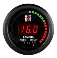 Autometer Stack Instruments 52mm Wideband Air-Fuel Ratio (LAMBDA) Gauge - Black - Burkken Auto Parts