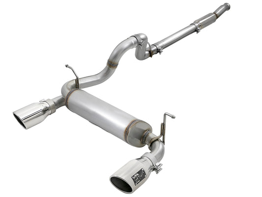 aFe Rebel Series 409 Stainless Steel Cat-Back Exhaust 18-21 Jeep Wrangler JL 2.0L (t) - Polished Tip - Burkken Auto Parts
