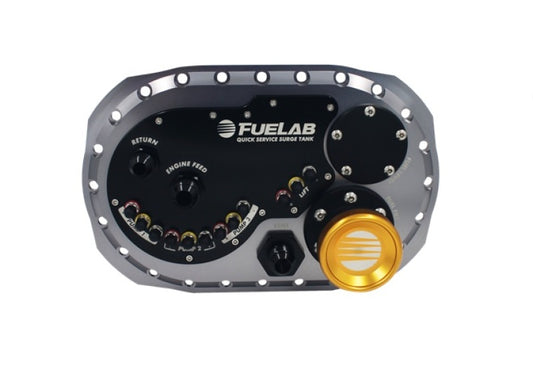 Fuelab Quick Service Surge Tank 2.0 w/No Lift Pump & No Surge Pump - Titanium - Burkken Auto Parts
