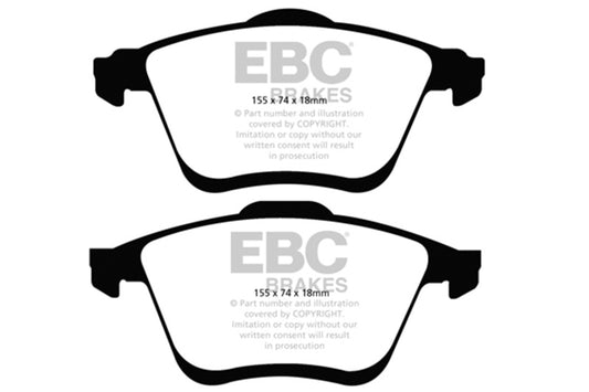 EBC 06-09 Mazda 6 2.3 Turbo (Mazdaspeed) Redstuff Front Brake Pads - Burkken Auto Parts