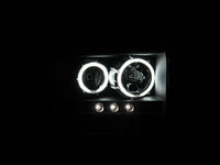 ANZO 2005-2007 Ford Excursion Projector Headlights w/ Halo Black w/ LED Strip (CCFL) 1pc - Burkken Auto Parts