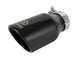 aFe Takeda 304 Stainless Steel Clamp-On Exhaust Tip 2.5in.Inlet / 4in Outlet - Black - Burkken Auto Parts