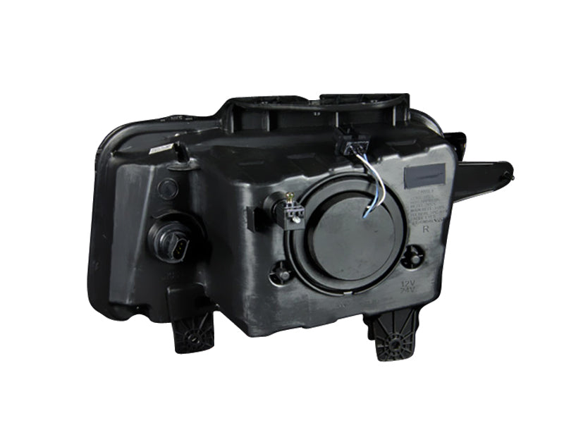 ANZO 2010-2013 Chevrolet Camaro Projector Headlights w/ Halo Black (CCFL) - Burkken Auto Parts