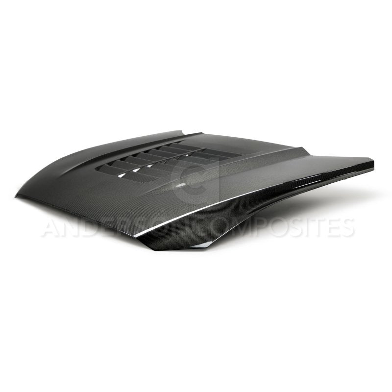 Anderson Composites 15-17 Ford Mustang (Excl. GT350/GT350R) Double Sided Type-GT5 Carbon Fiber Hood - Burkken Auto Parts