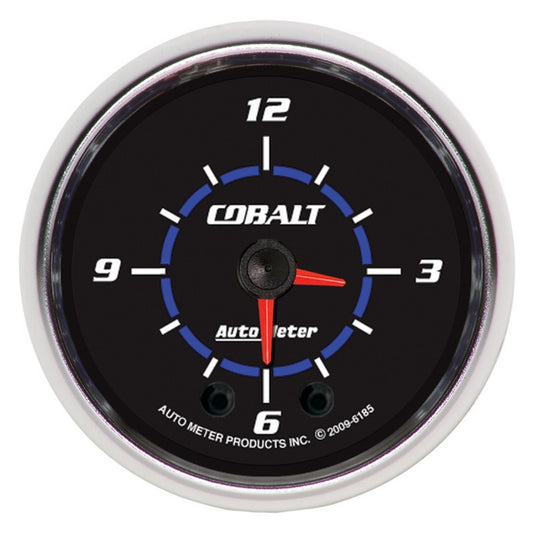 Autometer Cobalt 2-1/16in 12 Hour Analog Clock - Burkken Auto Parts