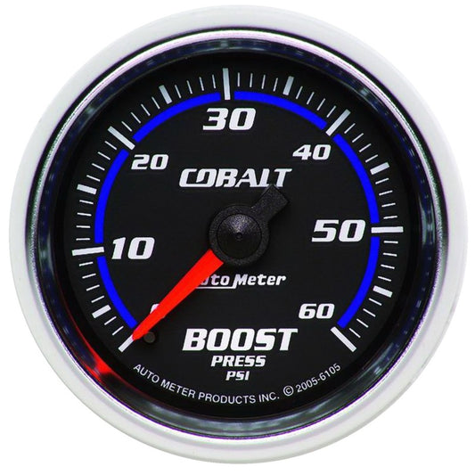 Autometer Cobalt 52mm 0-60psi Mechanical Boost Gauge - Burkken Auto Parts