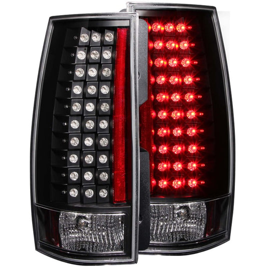 ANZO 2007-2014 Chevrolet Suburban LED Taillights Black G4 - Burkken Auto Parts