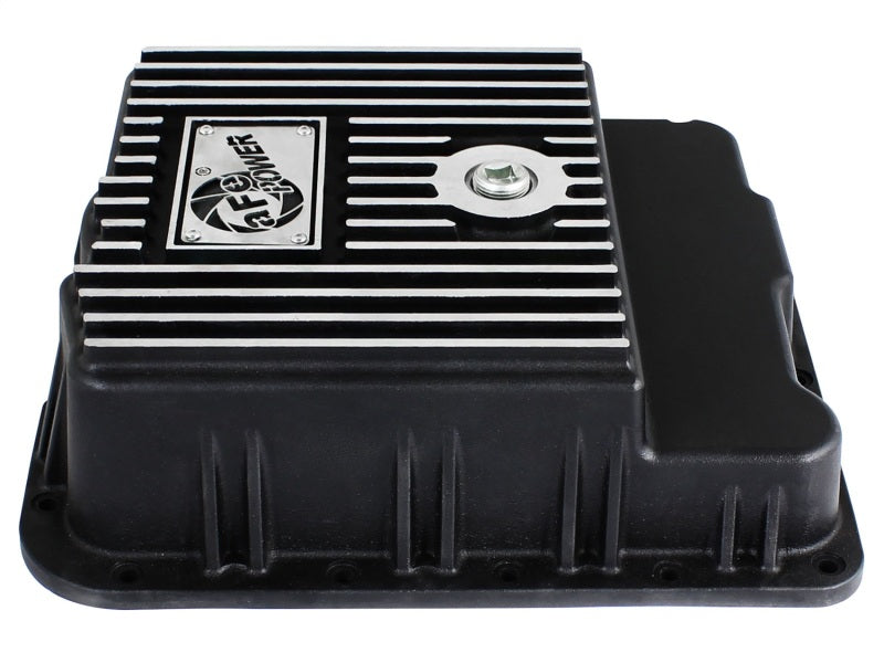 aFe Transmission Pan (Black w/ Machined Fins) GM Trucks 99-16 (4L60-E/4L60E/4L65E/4L70E/4L75E) - Burkken Auto Parts