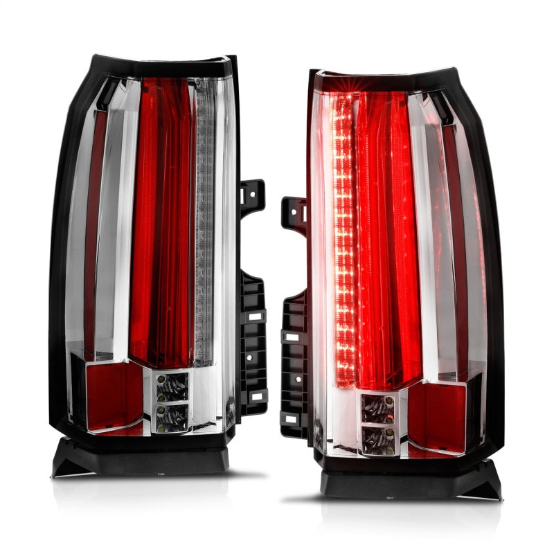 ANZO 2015-2017 Chevrolet Suburban/Tahoe LED Taillights Chrome - Burkken Auto Parts