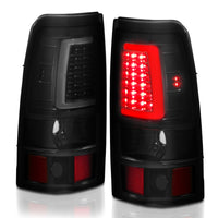 ANZO 2003-2006 Chevy Silverado 1500 LED Taillights Plank Style Black w/Smoke Lens - Burkken Auto Parts