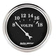 Autometer 2 1/16in 18V Electric Old Tyme Black Voltmeter - Burkken Auto Parts
