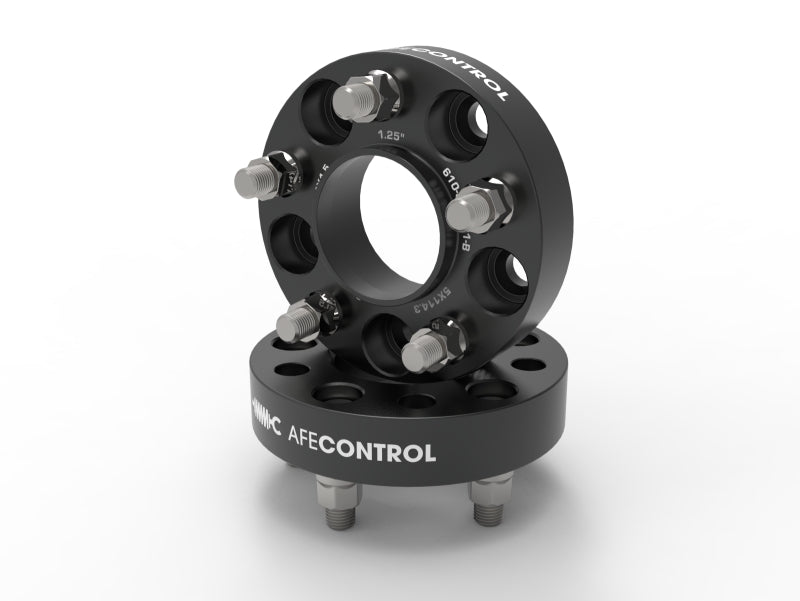 aFe CONTROL Billet Aluminum Wheel Spacers 5x114.3 CB70.5 1.25in - 15-24 Ford Mustang/20-23 Explorer - Burkken Auto Parts