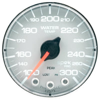 Autometer Spek-Pro Gauge Water Temp 2 1/16in 300f Stepper Motor W/Peak & Warn Slvr/Chrm - Burkken Auto Parts