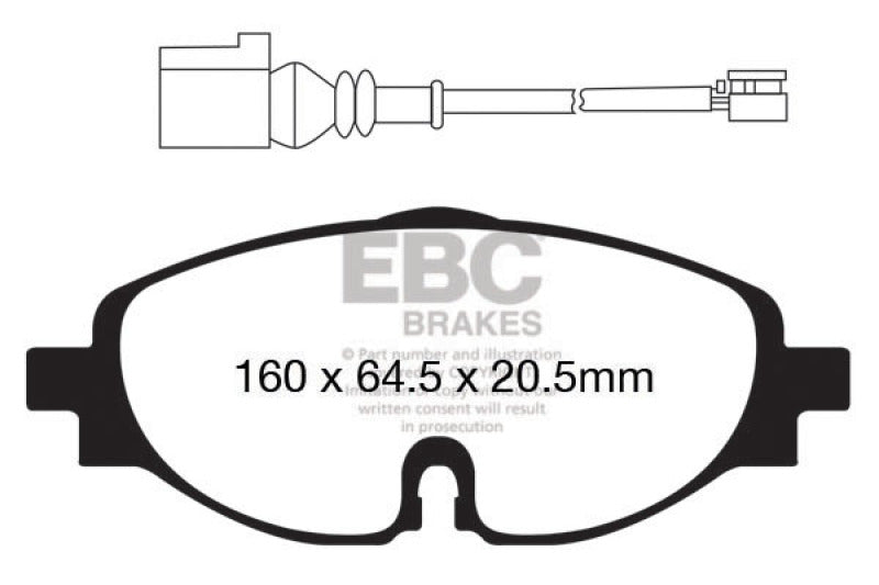EBC 14+ Audi A3 1.8 Turbo Greenstuff Front Brake Pads - Burkken Auto Parts