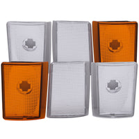 ANZO Corner Lights 1988-1993 Chevrolet C1500 Euro Corner Lights 4 Crystal Chrome / 2 Crystal Amber - Burkken Auto Parts