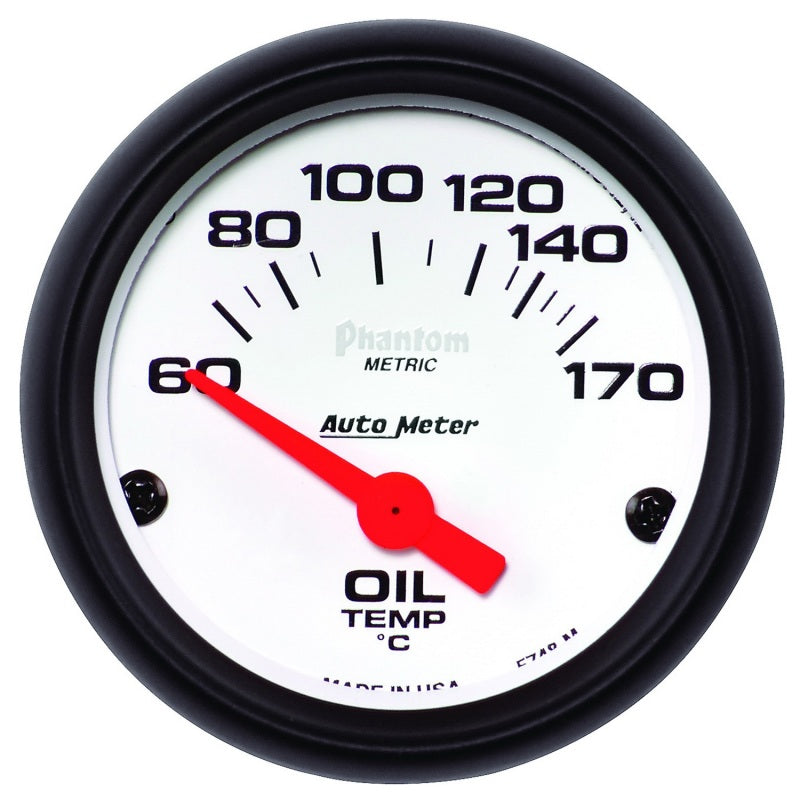 Autometer Phantom 2-1/16in 60-170 Deg F Electronic Oil Temperature Gauge - Burkken Auto Parts
