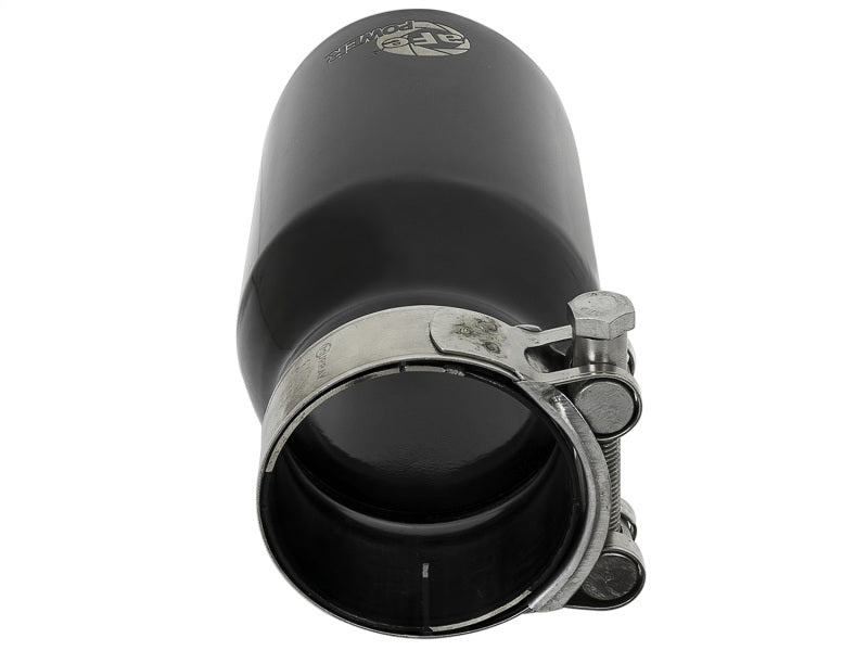 aFe MACH Force-Xp Universal 409 SS Single-Wall Clamp-On Exhaust Tip - Black - Burkken Auto Parts